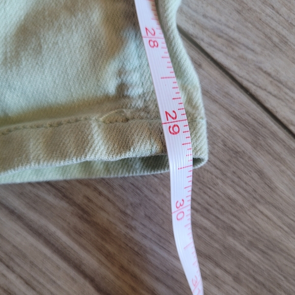 NYC Slim & Slouch Soft Cotton Pastel Green Spring Straightleg Jeans Size 10 - Picture 7 of 8